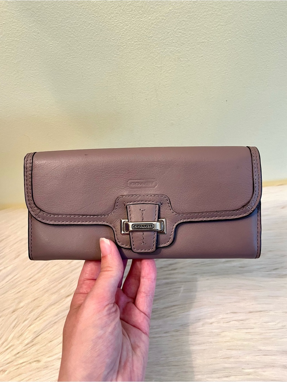 Vintage Coach Taylor Leather Long Bifold Wallet